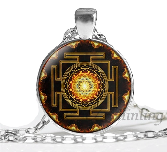 Sri Yantra Pendant Necklace for healing
